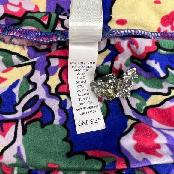 LuLaRoe Floral Multicolor Leggings - Picture 6 of 8